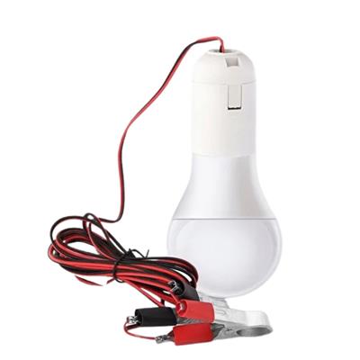 ÖZS 1857 12V 5W Akü Bağlantılı Kıskaçlı Led Ampul Araç Aküsü Uyumlu Taşınabilir Acil Durum Aydınlatma Lambası 4 Metre Kablolu Takviye Lamba