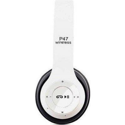 P47 Beyaz Kulak Üstü Kablosuz Bluetooth Kulaklık