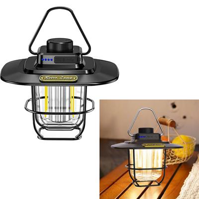 PD-5050 Retro Lamp USB Şarjlı Kamp Feneri Su Geçirmez Çadır Lambası