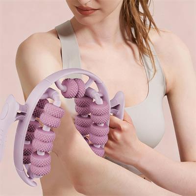 Pembe 13 Toplu Selülit Masaj Aleti 360 Derece Çevresel Dairesel Masaj Aleti Boyun Kol Bacak Kas Gevşetici Manuel Silikon Rulo Masaj Aparatı Spor Sonrası