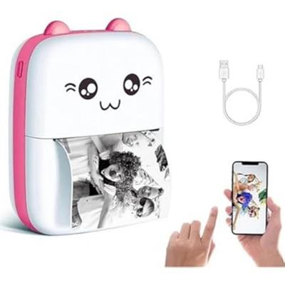 Pembe Termal Cep Yazıcısı Mini Printer