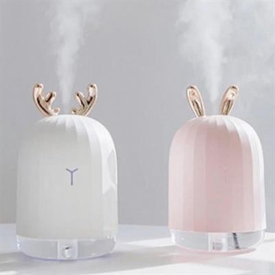 Pembe TSV Tavşan Tasarımlı Lovely Humidifier Aroma Buhar Makinesi 7 Led Işıklı Hava Nemlendirici 