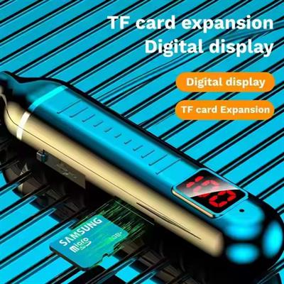 PG-200A 200 Saat Ömürlü Boyun Askılı Bluetooth Kulaklık Dijital Şarj Göstergeli Şarjlı Hafıza Kart Girişli Silikon Başlıklı Kulaklık