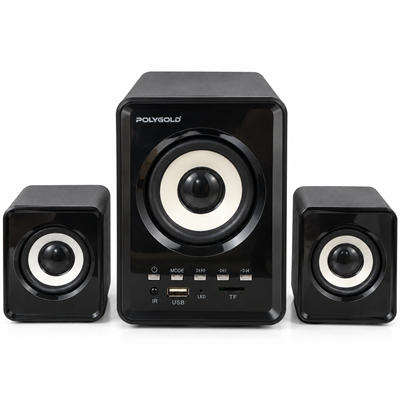 PG-202BT 2+1 Bluetooth Multimedia Bilgisayar Hoparlörü USB TF Kart FM Radyo Uzaktan Kumandalı 11W RMS Ses Sistemi