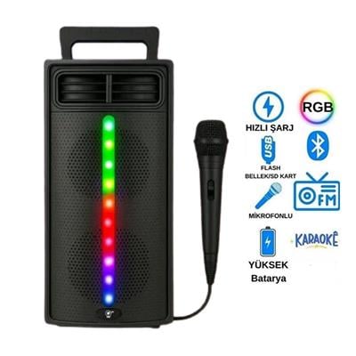 PG-4266 Mini Dijital Speaker Rgb Işıklı Taşınabilir Bluetooth Hoparlör