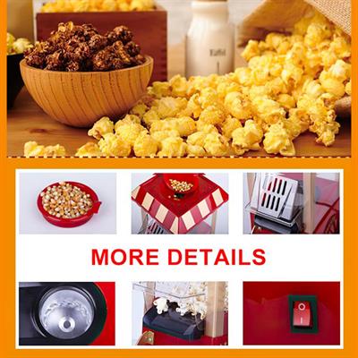 PG-618 Nostaljik Tasarımlı Mini Popcorn Makinesi Ev Tipi Mısır Patlatma Makinesi Kolay Temizlenebilir Aşırı Isınma Korumalı