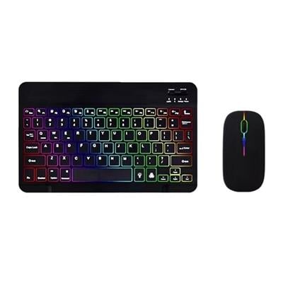PG-8033 RGB aydınlatmalı Bt Kablosuz Klavye Mause Seti Mini