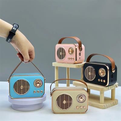 Platoon PL-4641 Retro Radyo Tasarımlı Mini Bluetooth Hoparlör Usb Tf Kart Aux Destekli Taşınabilir Kablosuz Şarjlı Speaker Müzik Kutusu