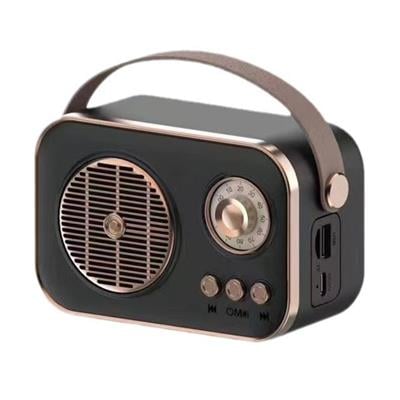 Platoon PL-4641 Retro Radyo Tasarımlı Mini Bluetooth Hoparlör Usb Tf Kart Aux Destekli Taşınabilir Kablosuz Şarjlı Speaker Müzik Kutusu