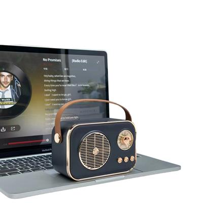 Platoon PL-4641 Retro Radyo Tasarımlı Mini Bluetooth Hoparlör Usb Tf Kart Aux Destekli Taşınabilir Kablosuz Şarjlı Speaker Müzik Kutusu