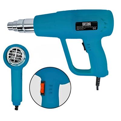 Profesyonel Sıcak Hava Tabancası Ayarlanabilir Sıcaklık Isı Tabancası Kablolu 2 Kademeli 2 Başlıklı Darbeye Dayanıklı Bakır Sargılı Rezistans Boya Sökme Shrink Makaron PVC Isıtma