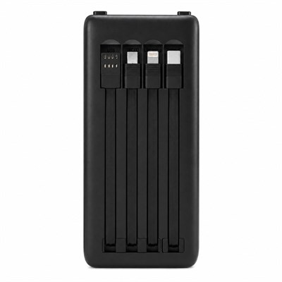 PW-151 60000 mAh Powerbank 20W PD 22.5W QC Dijital Göstergeli Dahili Kablolu LED Fenerli 4 Cihaz Destekli Taşınabilir Şarj Cihazı