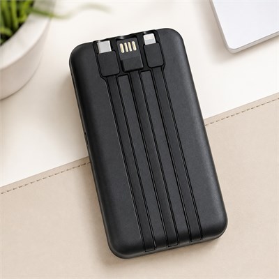 PW10 10.000 mAh Manyetik Kablosuz Powerbank 15W Kablosuz Şarj Dahili Çoklu Kablolu Dijital Ekranlı Taşınabilir Hızlı Şarj Cihazı Magsafe Powerbank