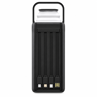 PW450 50000 mAh Yüksek Kapasiteli Powerbank 22.5W Hızlı Şarj Dijital Ekranlı LED Fenerli Dahili 4 Kablolu Çoklu Çıkışlı Taşınabilir Güç Kaynağı