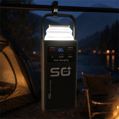 PW450 50000 mAh Yüksek Kapasiteli Powerbank 22.5W Hızlı Şarj Dijital Ekranlı LED Fenerli Dahili 4 Kablolu Çoklu Çıkışlı Taşınabilir Güç Kaynağı