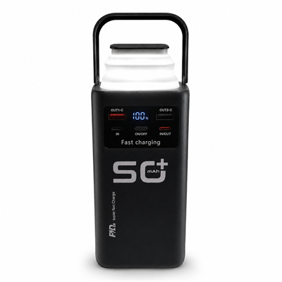 PW450 50000 mAh Yüksek Kapasiteli Powerbank 22.5W Hızlı Şarj Dijital Ekranlı LED Fenerli Dahili 4 Kablolu Çoklu Çıkışlı Taşınabilir Güç Kaynağı
