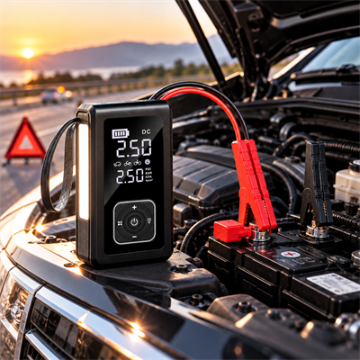PW9080 5i 1 Arada 10000 mAh Akü Takviye Cihazı 150 PSI Dijital Lastik Şişirme Pompası Taşınabilir Hava Kompresörü Powerbank LED Fener