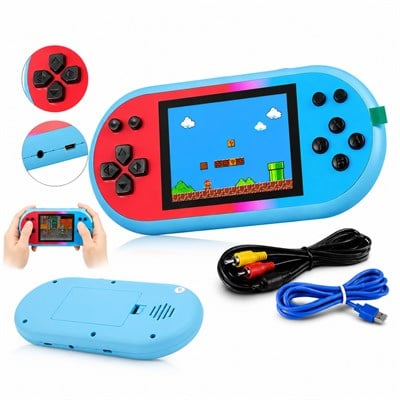 Q8 Plus Atari 520 Oyunlu Taşınabilir Retro Oyun Konsolu 3 İnç Hd Lcd Ekran Tv Bağlantılı Şarjlı El Oyun Konsolu Uzun Şarj Süreli 