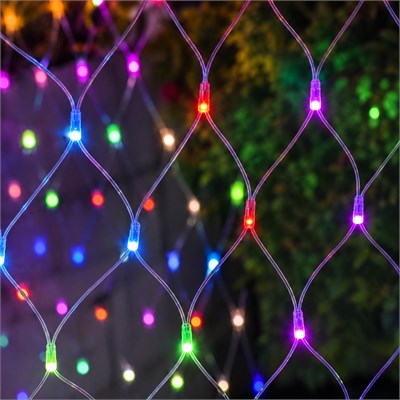 RGB Renkli Ağ LED Aydınlatma Dekoratif Çok Renkli Işık Bahçe Balkon Teras Çit Duvar Yılbaşı Parti ve Dış Mekan Süsleme Ledi