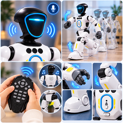 Robix Yürüyen Yapay Zekalı Akıllı Robot Adam Uzaktan Kumandalı Dans Eden Konuşan Programlanabilir Eğitici Oyuncak