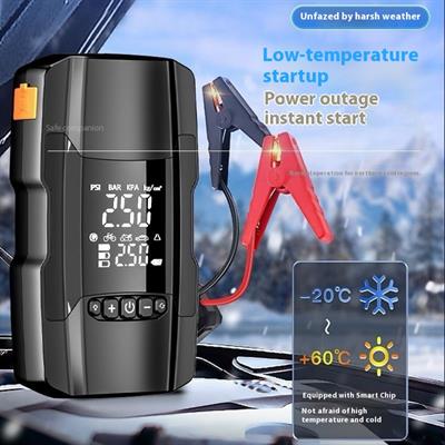 RT602 16000 mAh Akü Takviye Cihazı Dijital Göstergeli Hava Kompresörü Lastik Şişirme Pompası 12V Taşınabilir Powerbank Ve Fener Özellikli 