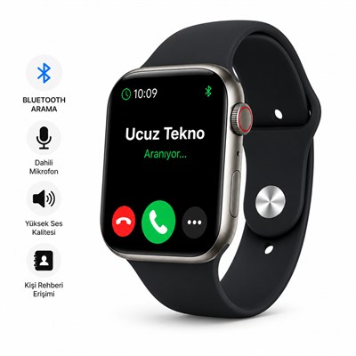 S1000 Pro Akıllı Saat 7 Kordonlu Bluetooth Arama Tam Dokunmatik Büyük Ekran Nabız Uyku Takipli Manyetik Şarjlı Akıllı Saat Seti