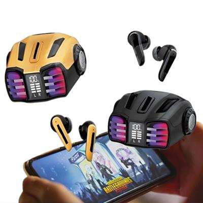 Sarı FB23 Profesyonel Oyuncu Kulaklığı Kablosuz Led Işıklı Dijital Göstergeli Silikon Başlıklı Bluetooth Kulaklık Dokunmatik Kontrollü Şarj Göstergeli Gaming Kulaklık