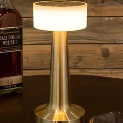 Gold 5412 Şarjlı Dokunmatik Masa Lambası Dekoratif Abajur Led 3 Renk Modlu Gece Lambası