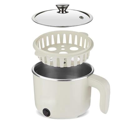 SCO5043 Çok Fonksiyonlu Elektrikli Pişirici 800 ml Buharda Pişirme Çorba Pilav Yumurta Sebze Makarna Pişirme Cam Kapaklı Mini Elektrikli Tencere