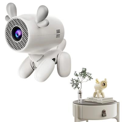 Sevimli Köpek Tasarımlı Mini Akıllı Projektör Android 13 Bluetooth 5.0 Dahili Hoparlör 720P HD 4K Destek Taşınabilir Ev Sinema Projeksiyon Cihazı 