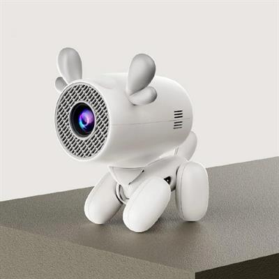 Sevimli Köpek Tasarımlı Mini Akıllı Projektör Android 13 Bluetooth 5.0 Dahili Hoparlör 720P HD 4K Destek Taşınabilir Ev Sinema Projeksiyon Cihazı 