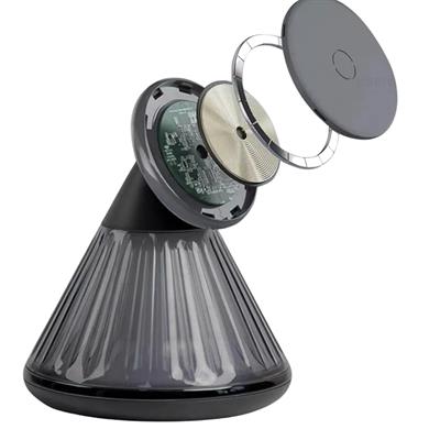 Siyah 15W Manyetik Kablosuz Hızlı Şarj Standı Ve Gece Lambası 