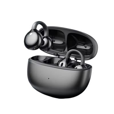 Siyah ACB76 Klipsli Kulaklık ENC + Siri OWS Açık Kulak Bluetooth Kulaklık Bluetooth 6.0 Type-C Şarjlı Kablosuz Kulaklık Gürültü Azaltma Özellikli