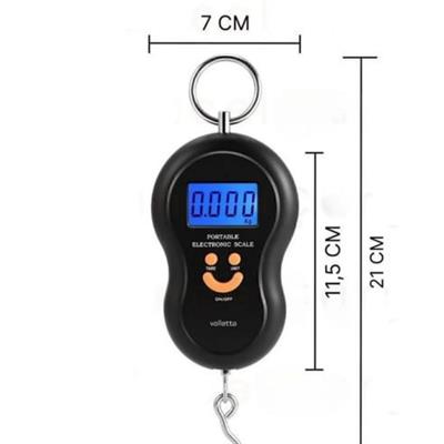 Siyah Elektronik Dijital El Kantarı Taşınabilir Gülücüklü Hassas Tartı Mutfak Terazisi
