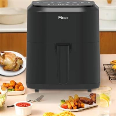 Siyah Mline 4 Litre AirFryer Sıcak Hava Fritözü