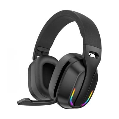 Siyah PG-B500 RGB Işıklı Kablosuz Bluetooth 5.4 Mikrofonlu Oyuncu Kulaklığı Gaming Headset Şarjlı Yumuşak Kulak Pedli Stereo Kulaklık Kulaküstü Kulaklık