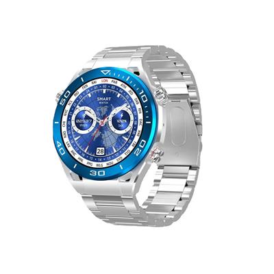 SK4 Gümüş 49mm Tam Ekran Çift Kordonlu Akıllı Saat