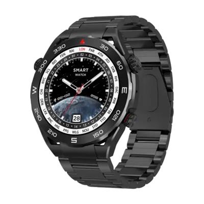 SK4 Siyah 49mm Tam Ekran Çift Kordonlu Akıllı Saat