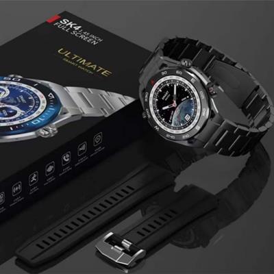 SK4 Siyah 49mm Tam Ekran Çift Kordonlu Akıllı Saat