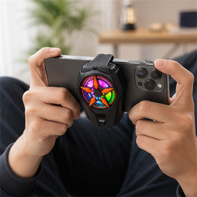 SL-09 Telefon Soğutucu Yarı İletken Hızlı Soğutma Güçlü Fan RGB Aydınlatmalı Dijital Göstergeli Mobil Oyun Soğutucu