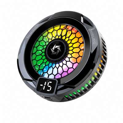 SL-25 Manyetik Telefon Soğutucu Güçlü Fanlı Hızlı Soğutma RGB Aydınlatmalı Dijital Sıcaklık Göstergeli