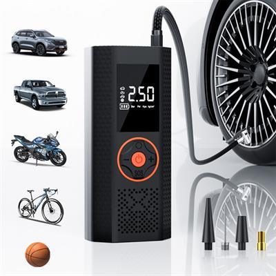 ST-5537 12000 mah Akü Takviye Cihazı Şarjlı Taşınabilir Hava Kompresörü Dijital Ekranlı Araç Lastik Bisiklet Top Şişirme Güçlü Motorlu Araç Pompası Powerbank