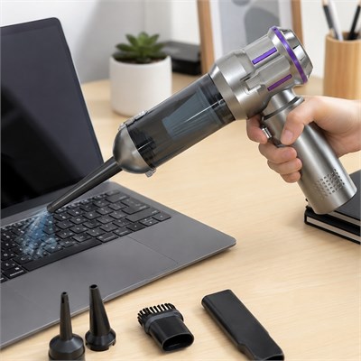 ST-6691Plus Kablosuz El Süpürgesi 16000 Pa Güçlü Emiş Fırçasız Motorlu 3 Kademeli Vakum ve Hava Üflemeli Type-C Şarjlı Araç ve Ev Süpürgesi