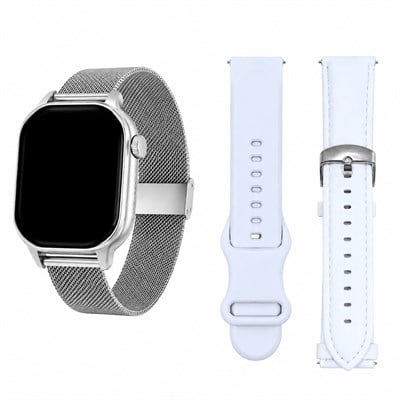 SW 13 Pro Akıllı Saat Super AMOLED Ekran Bluetooth Arama Konuşma Nabız Adım Uyku Takibi Spor Modlu 3 Kordonlu Smart Watch