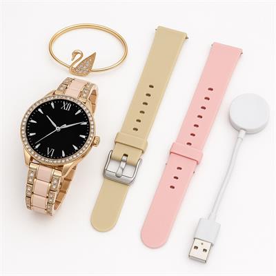 SW-49 Smart Watch 3 Kordonlu Bileklik Hediyeli Kadın Akıllı Saat