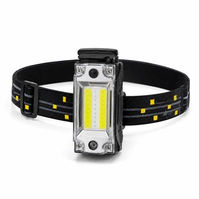 T133 Sensörlü Şarjlı Kafa Feneri Geniş COB LED Güçlü Aydınlatma El Hareket Sensörlü USB Şarjlı Ayarlanabilir Bantlı Kamp Tamirat Çalışma Feneri