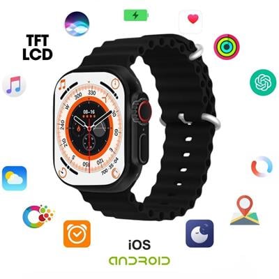 T800 Ultra 2 Çift Kordonlu Siyah Kasa Akıllı Saat 