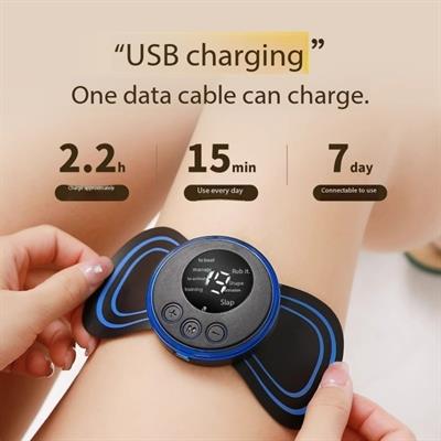 Tekli Sixpad Masaj Cihazı Tens Ems Elektronik Kas Uyarıcı Dijital Ekranlı Şarjlı Boyun Omuz Bel Kol Bacak Kas Gevşetici Akıllı Zaman Ayarlı 8 Modlu Masaj Pedi