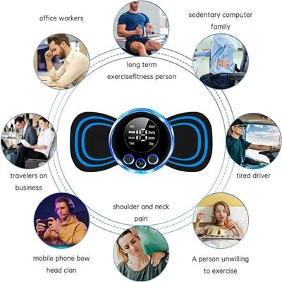 Tekli Sixpad Masaj Cihazı Tens Ems Elektronik Kas Uyarıcı Dijital Ekranlı Şarjlı Boyun Omuz Bel Kol Bacak Kas Gevşetici Akıllı Zaman Ayarlı 8 Modlu Masaj Pedi
