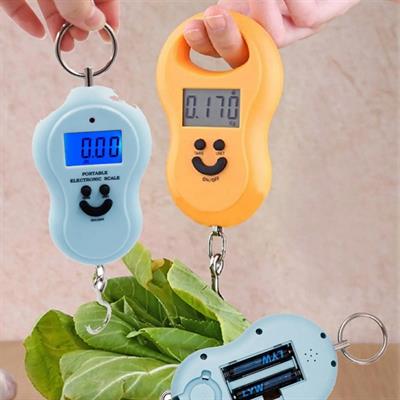 Turuncu Elektronik Dijital El Kantarı Taşınabilir Gülücüklü Hassas Tartı Mutfak Terazisi